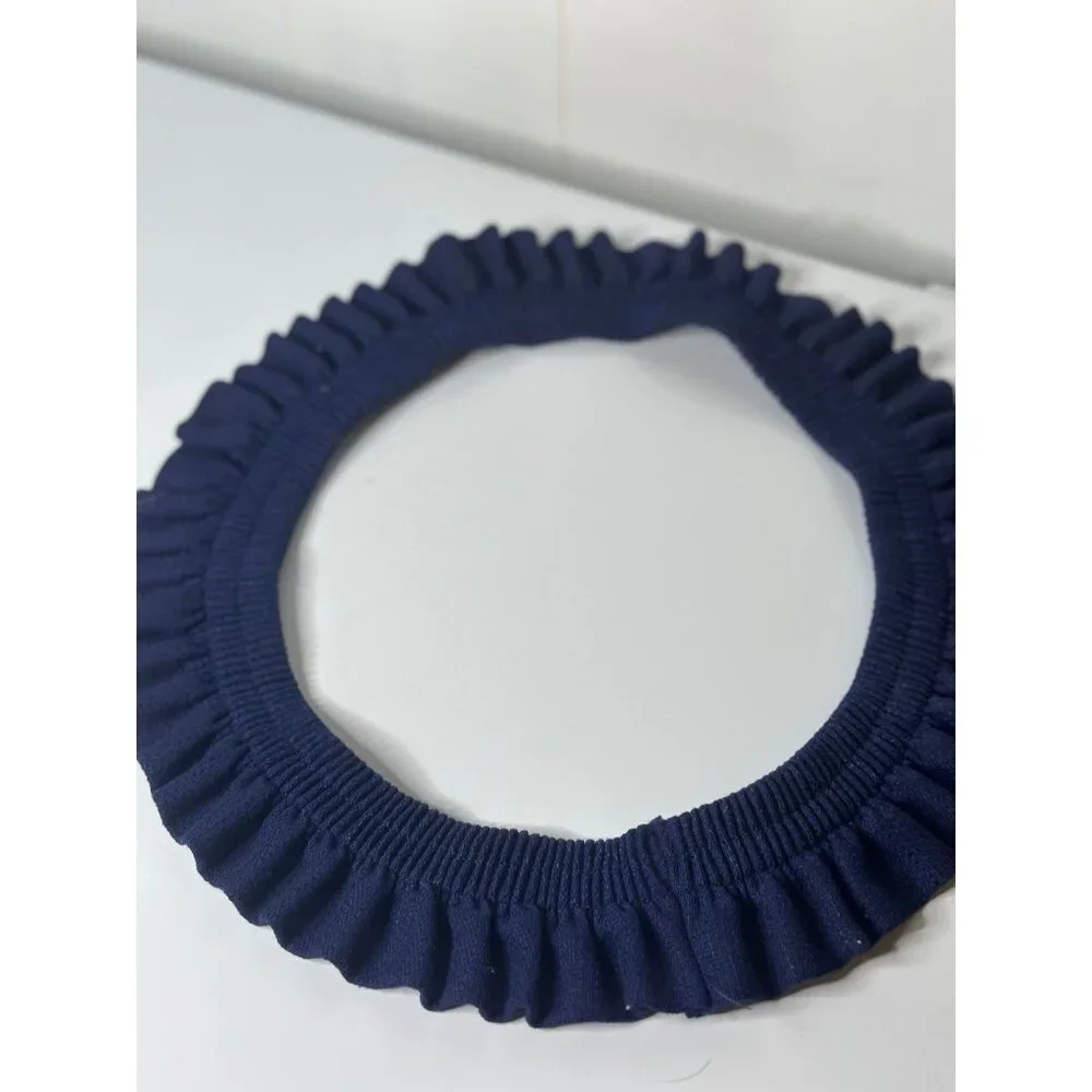 Longaberger Navy Blue Elastic Ruffle‎ Basket Protector Band 13.5